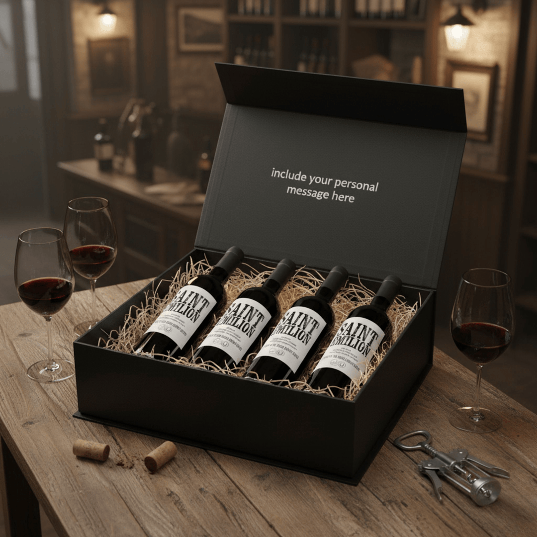 The Shelby Company, Saint Emilion by order of The Pealy Blinders 4 Bottle Gift Box - Grape & Bean