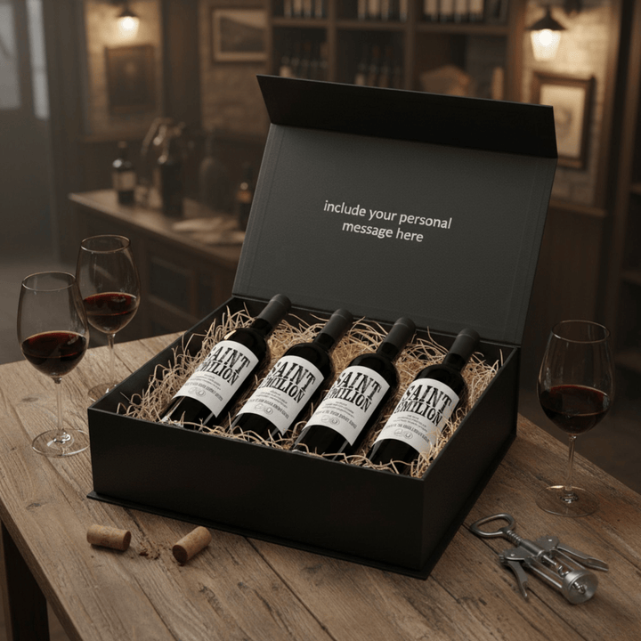 The Shelby Company, Saint Emilion by order of The Pealy Blinders 4 Bottle Gift Box - Grape & Bean