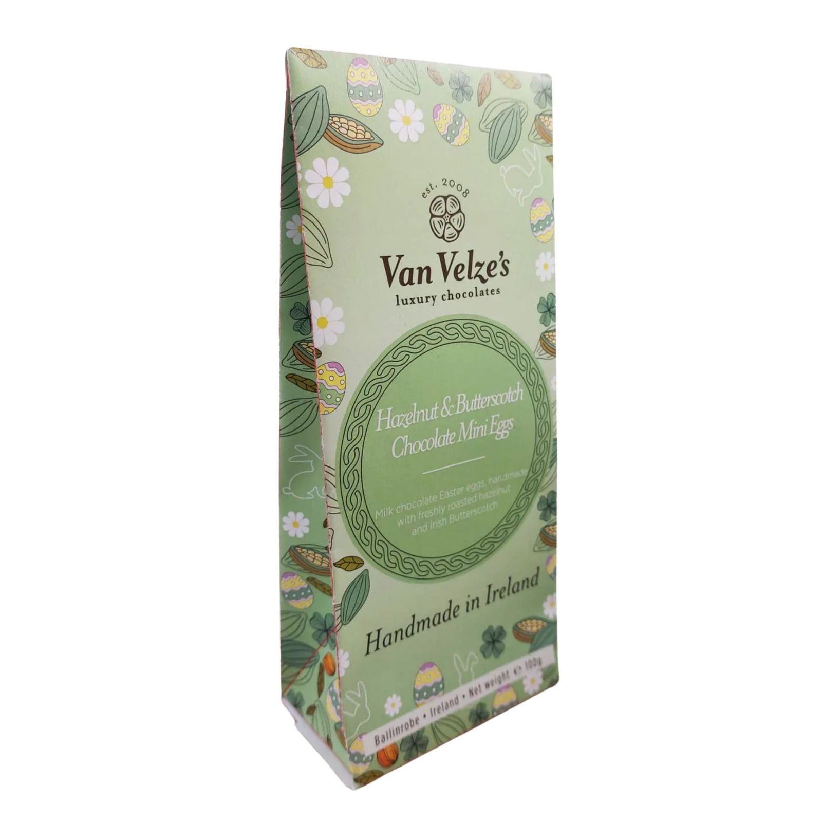 Van Velze's Hazelnut & Butterscotch Chocolate Mini Eggs 100g - Grape & Bean