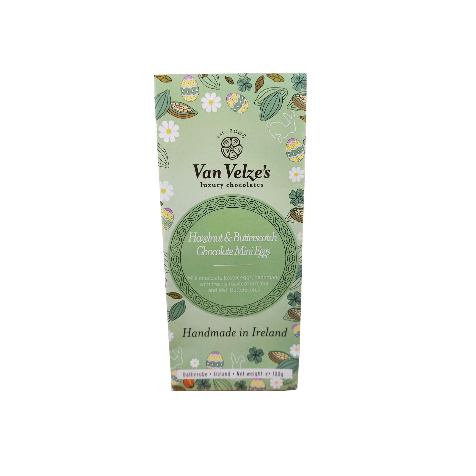 Van Velze's Hazelnut & Butterscotch Chocolate Mini Eggs 100g - Grape & Bean