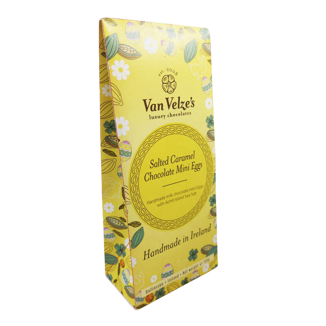 Van Velze's Salted Caramel Chocolate Mini Eggs 100g - Grape & Bean