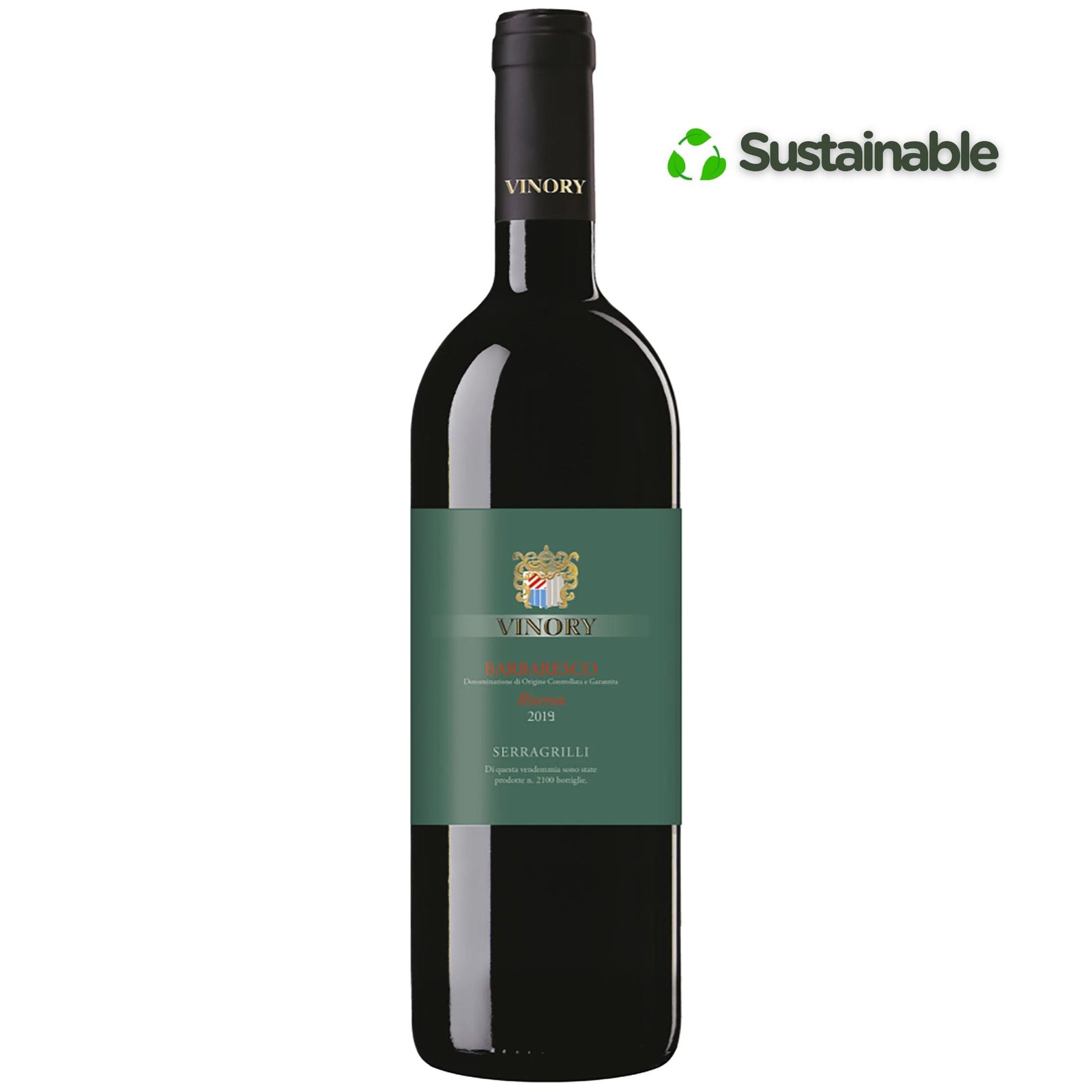 Vinory Barbaresco DOCG Serragrilli, Piedmont, Italy - Grape & Bean