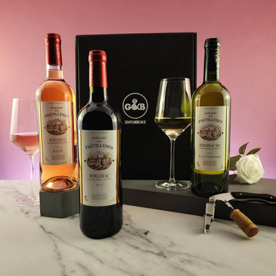 Best Sellers Wine Selection Red, White and Rose- 3 bottles - Grape & Bean