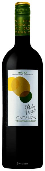 Bodegas Ontanon Rioja Ecologico Tempranillo Spain - Grape & Bean