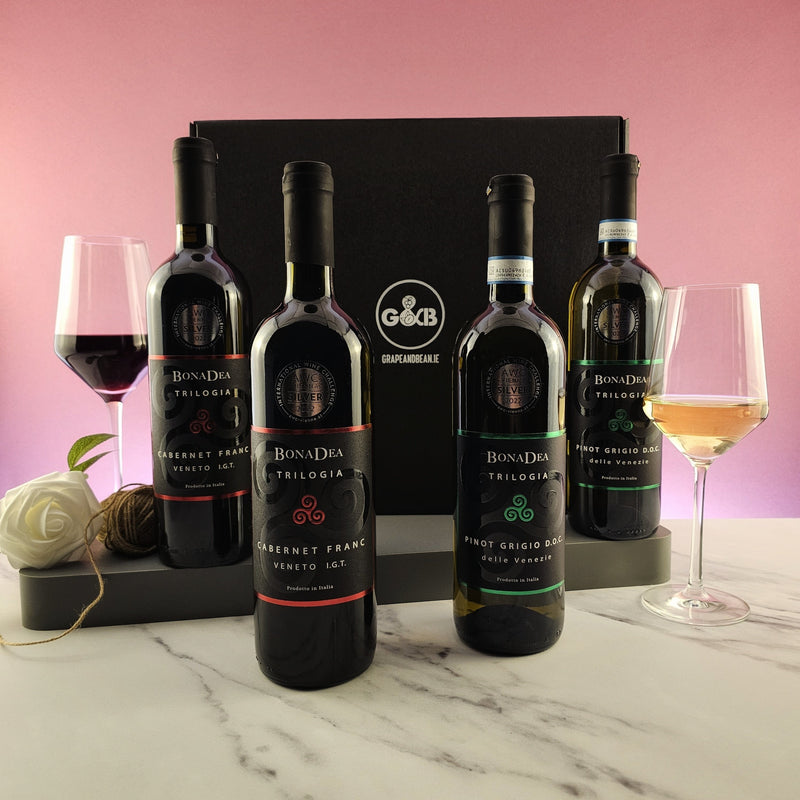BonaDea Italian Wine Gift Pack - 4 bottles - Grape & Bean