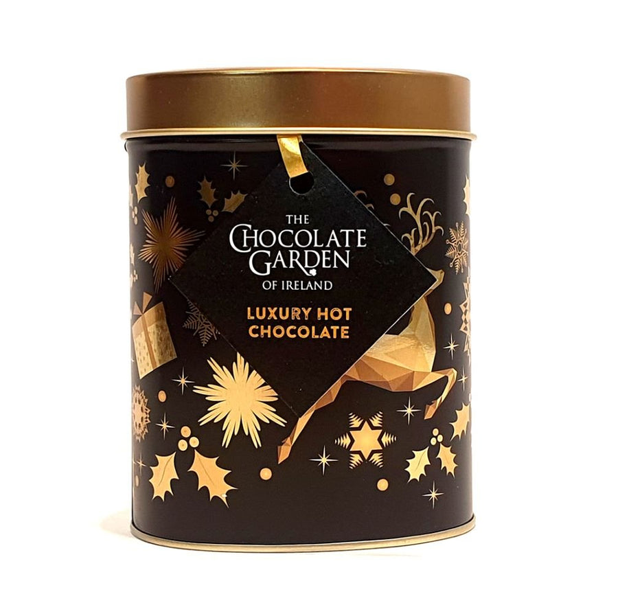 Chocolate Garden of Ireland Luxury Hot Chocolate Flakes Tin 225g - Grape & Bean