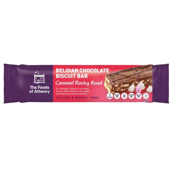 Foods of Athenry Belgian Choc Biscuit Bar Rocky Road 55g - Grape & Bean
