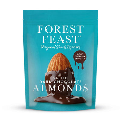 Forest Feast Salted Dark Chocolate Almonds 40g - Grape & Bean