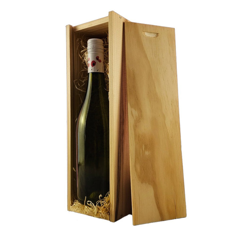 G&B Wooden Wine Gift Box - 1 bottle - Grape & Bean