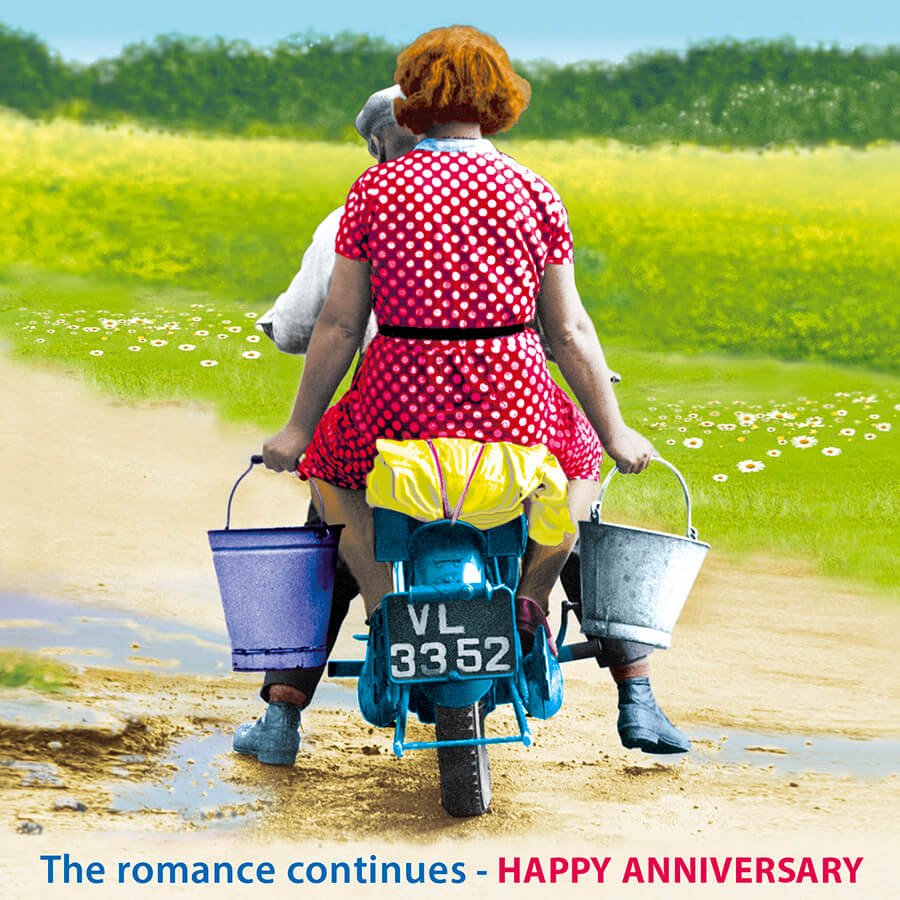 Happy Anniversary Card - Grape & Bean