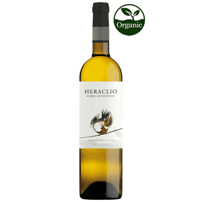 Heraclio Sauvignon Blanc Macabeo Organic White Wine, Utiel Requena Spain - Grape & Bean