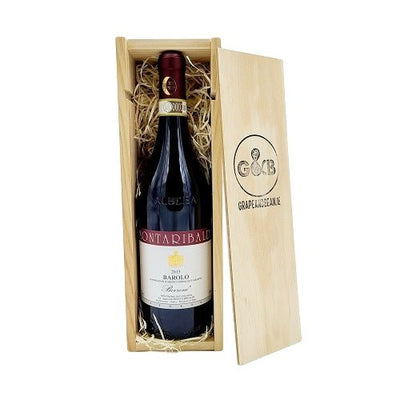 Italian Barolo King of Wines Wooden Gift Box - Grape & Bean