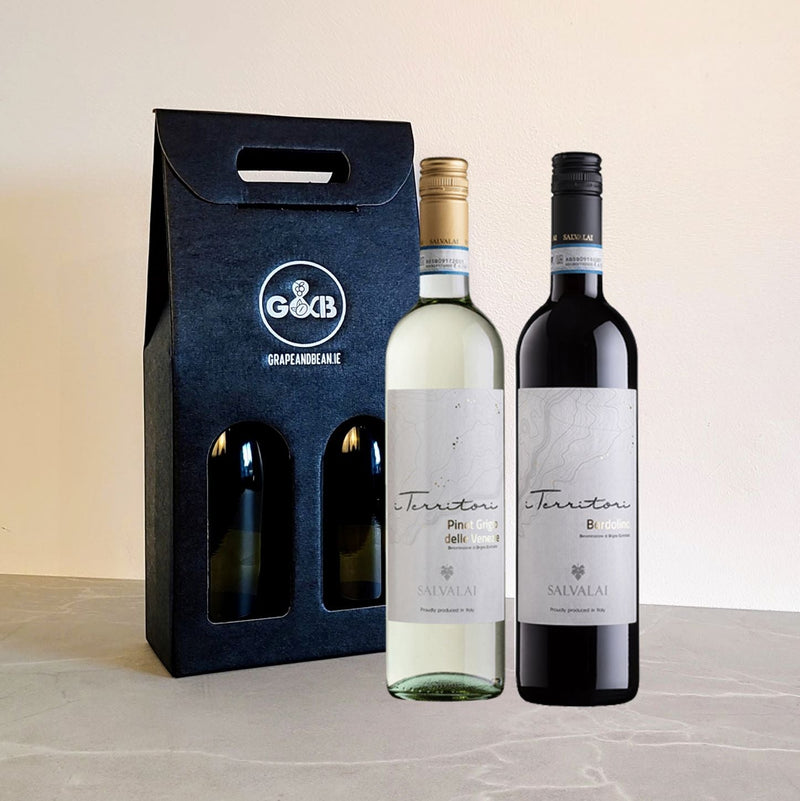 Lake Garda Twin Pack Wine Gift - Grape & Bean
