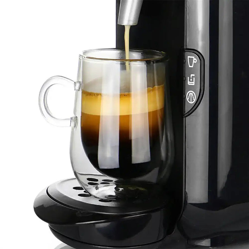 Maison & White Glass Coffee Mug Set 2x350ml - Grape & Bean