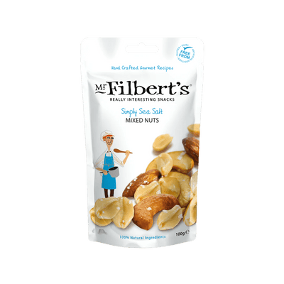 Mr Filberts Simply Sea Salted Mixed Nuts 100g - Grape & Bean