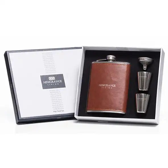 Newgrange Living Hip Flask Set - Grape & Bean