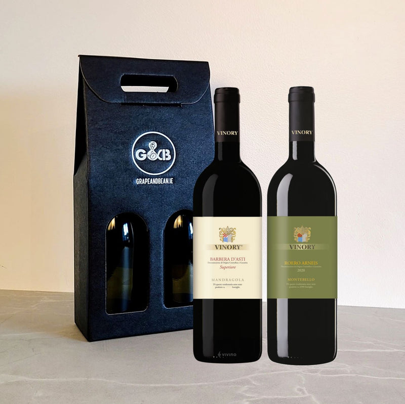 Premium Italian Red & White Wine Gift Pack - Grape & Bean