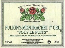 Puligny-Montrachet Gilles Bouton 1er Cru "Sous les Puit" - Grape & Bean