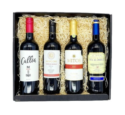 Red Wine Lovers 4 Bottle Gift Pack - Grape & Bean