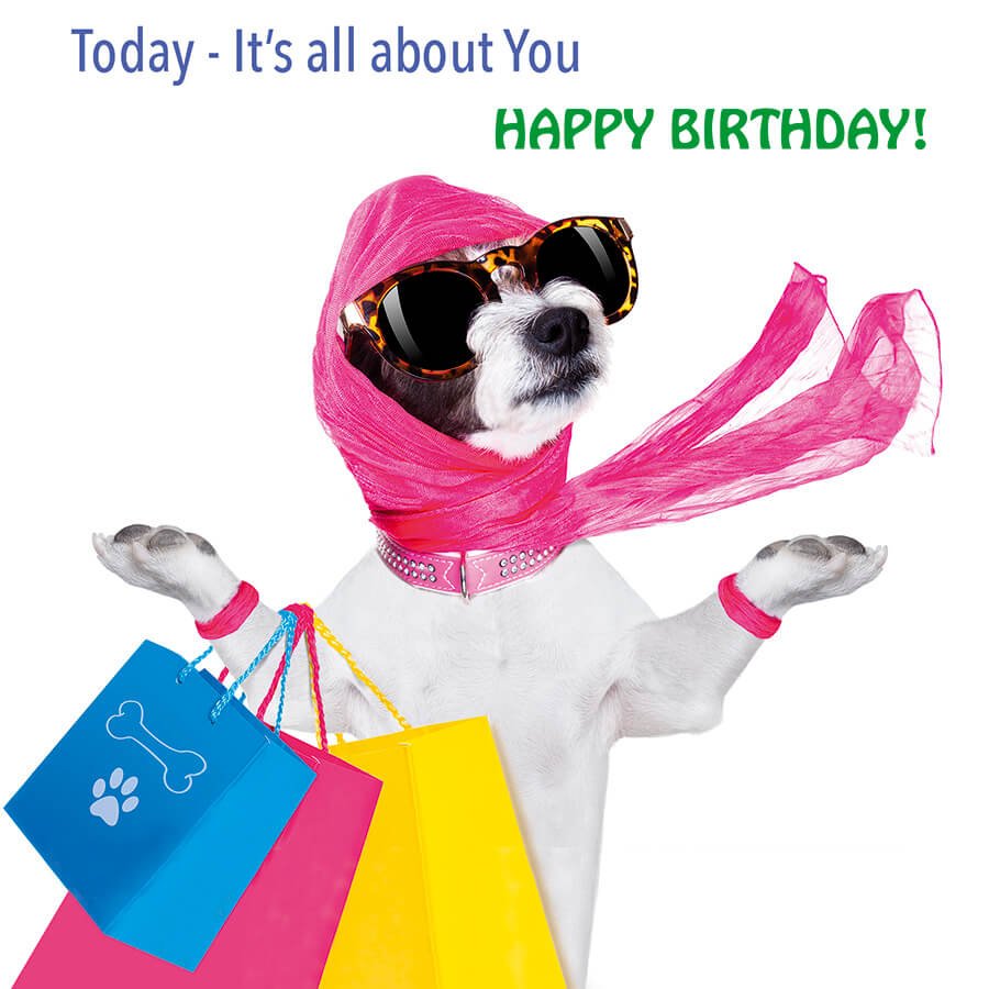 Retail Therapy Birthday Card - Grape & Bean
