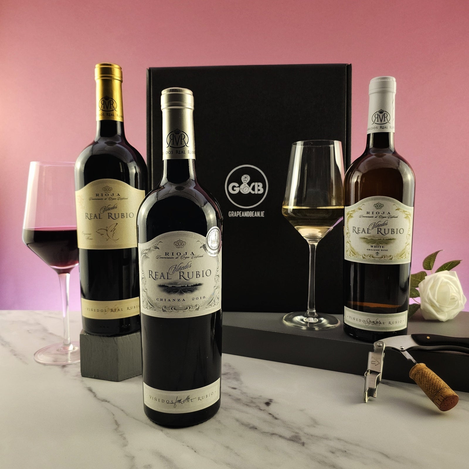 Rioja Organic Wine 2 Reds and 1 White Wine- 3 bottles - Grape & Bean