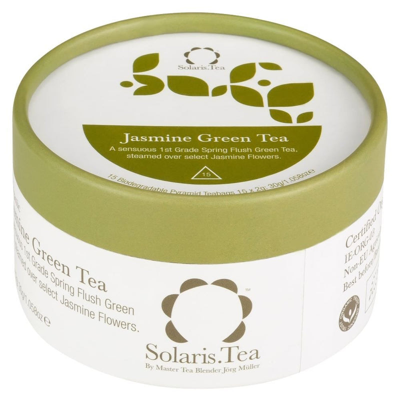 Solaris Organic Jasmine Pyramid Green Tea Bags 15s - Grape & Bean