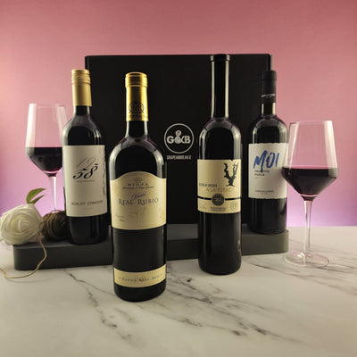 Super Value Red Wine Selection - 4 bottles - Grape & Bean