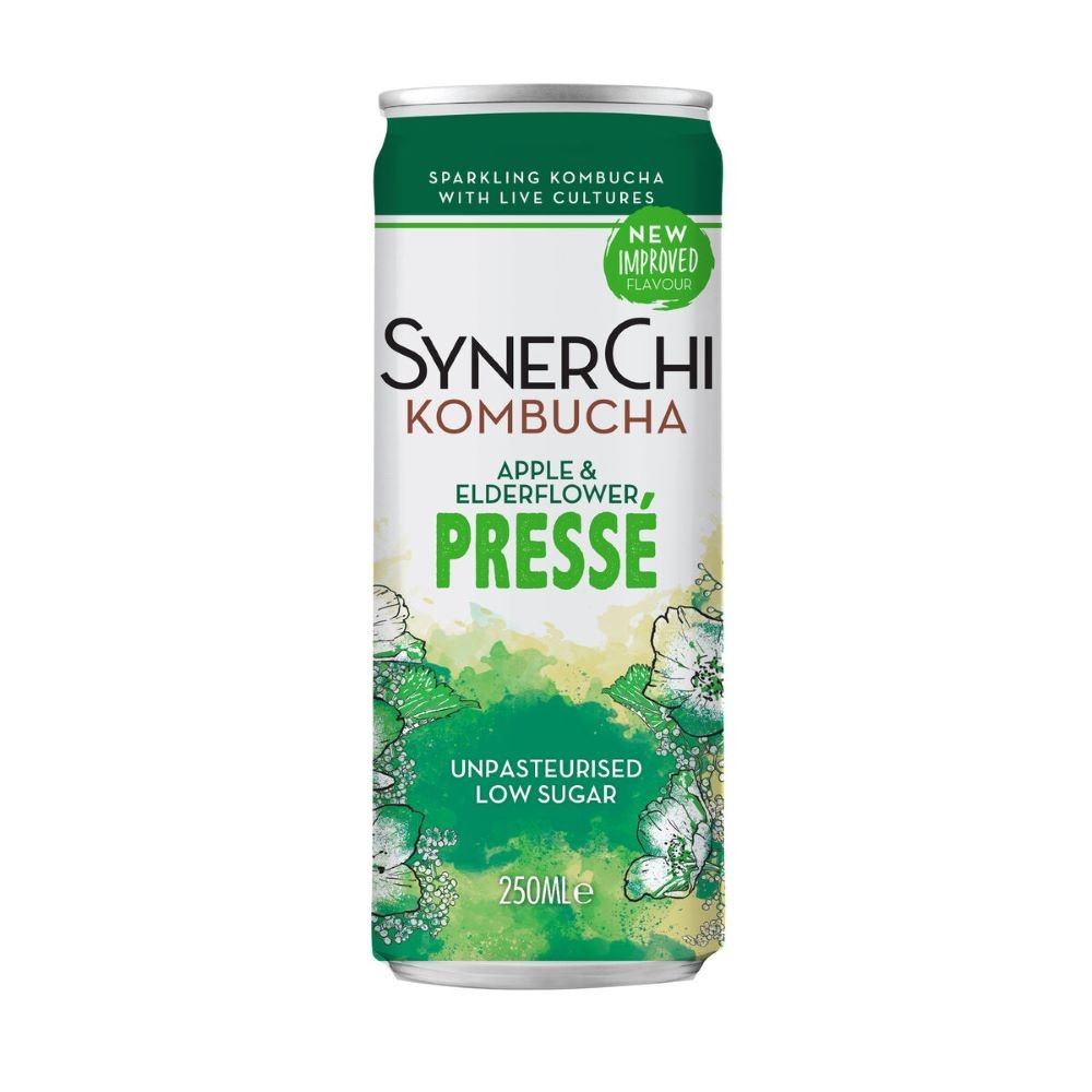 Synerchi Apple & Elderflower Kombucha 250ml - Grape & Bean