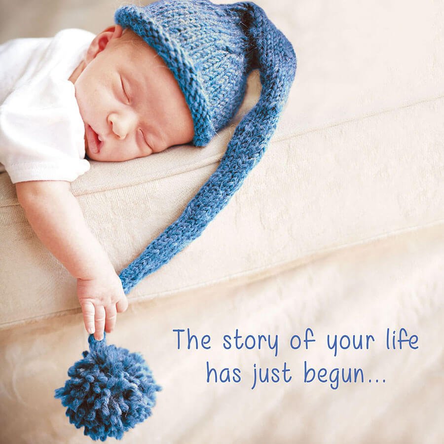 The story has just begun - New Baby Card - Grape & Bean