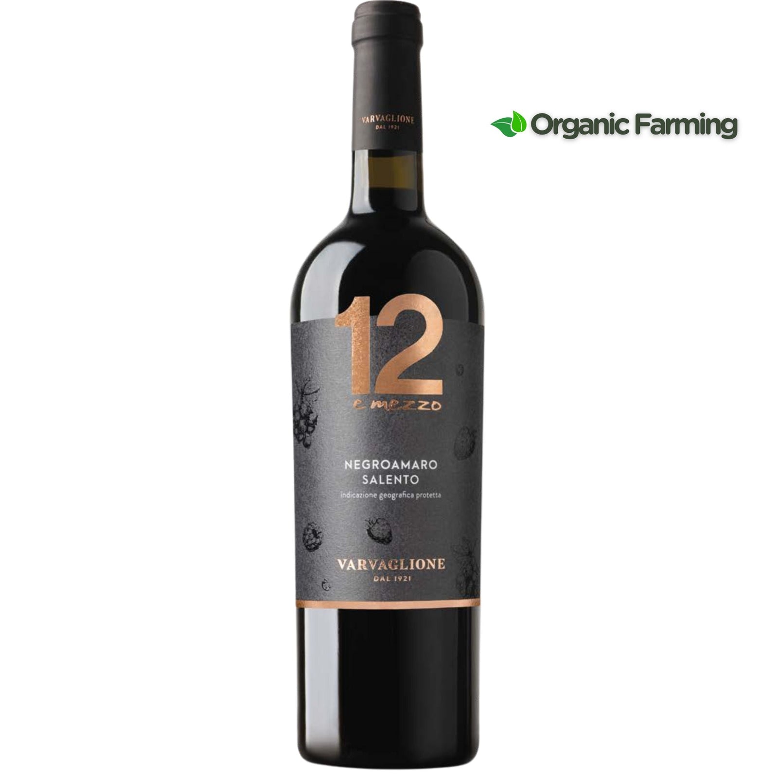 Varvaglione 12 e Mezzo Negromaro Salento Puglia Italy - Grape & Bean