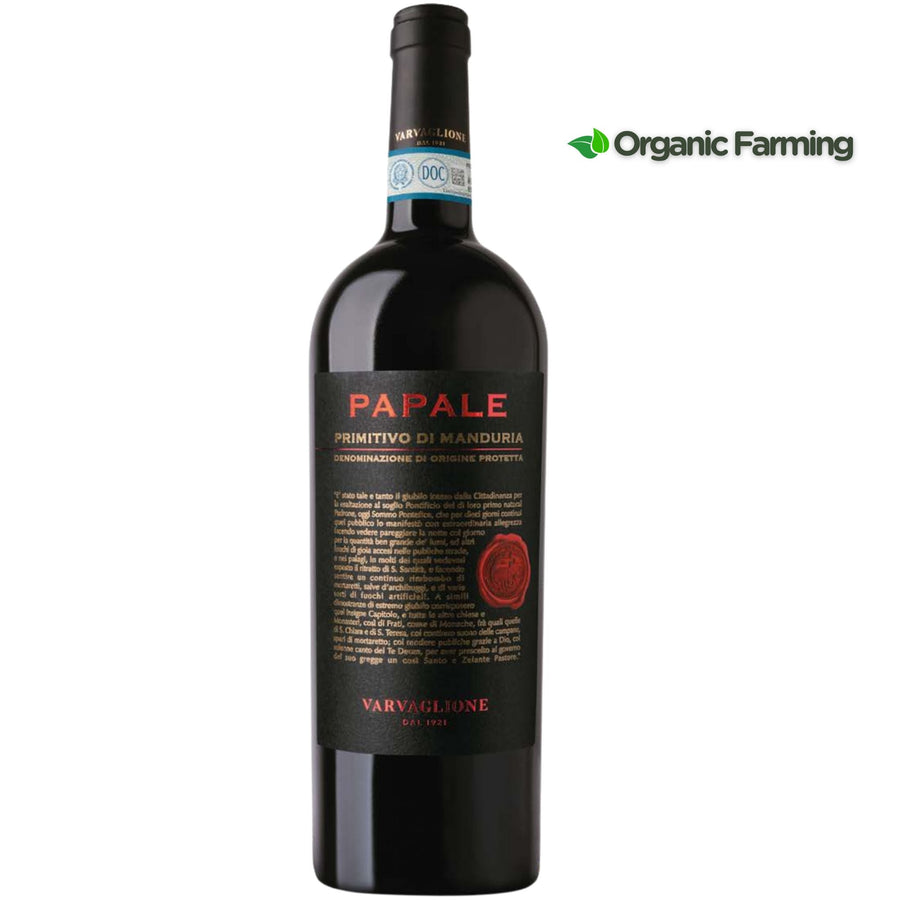 Varvaglione PAPALE Primitivo di Manduria Puglia Italy - Grape & Bean