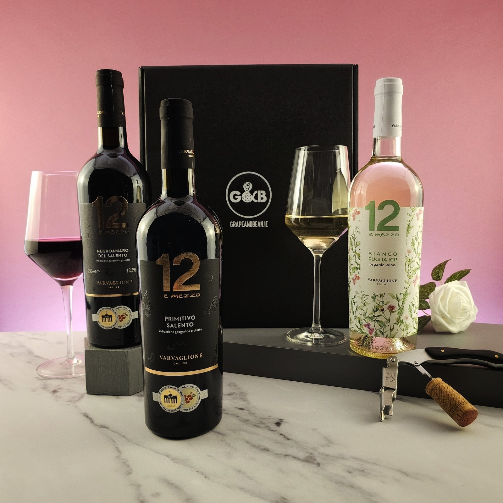 Varvaglione Puglia Italy Wine Selection- 3 bottles - Grape & Bean