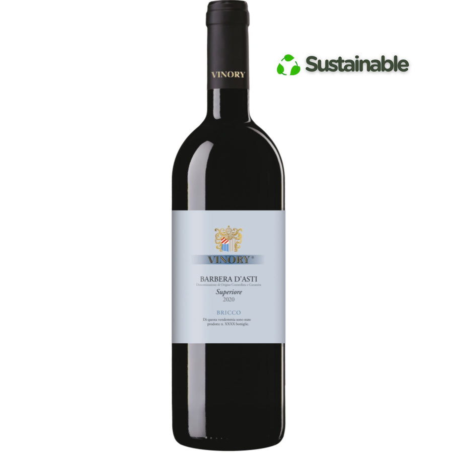 Vinory Barbera D'Asti Superiore Bricco Piemonte Italy - Grape & Bean