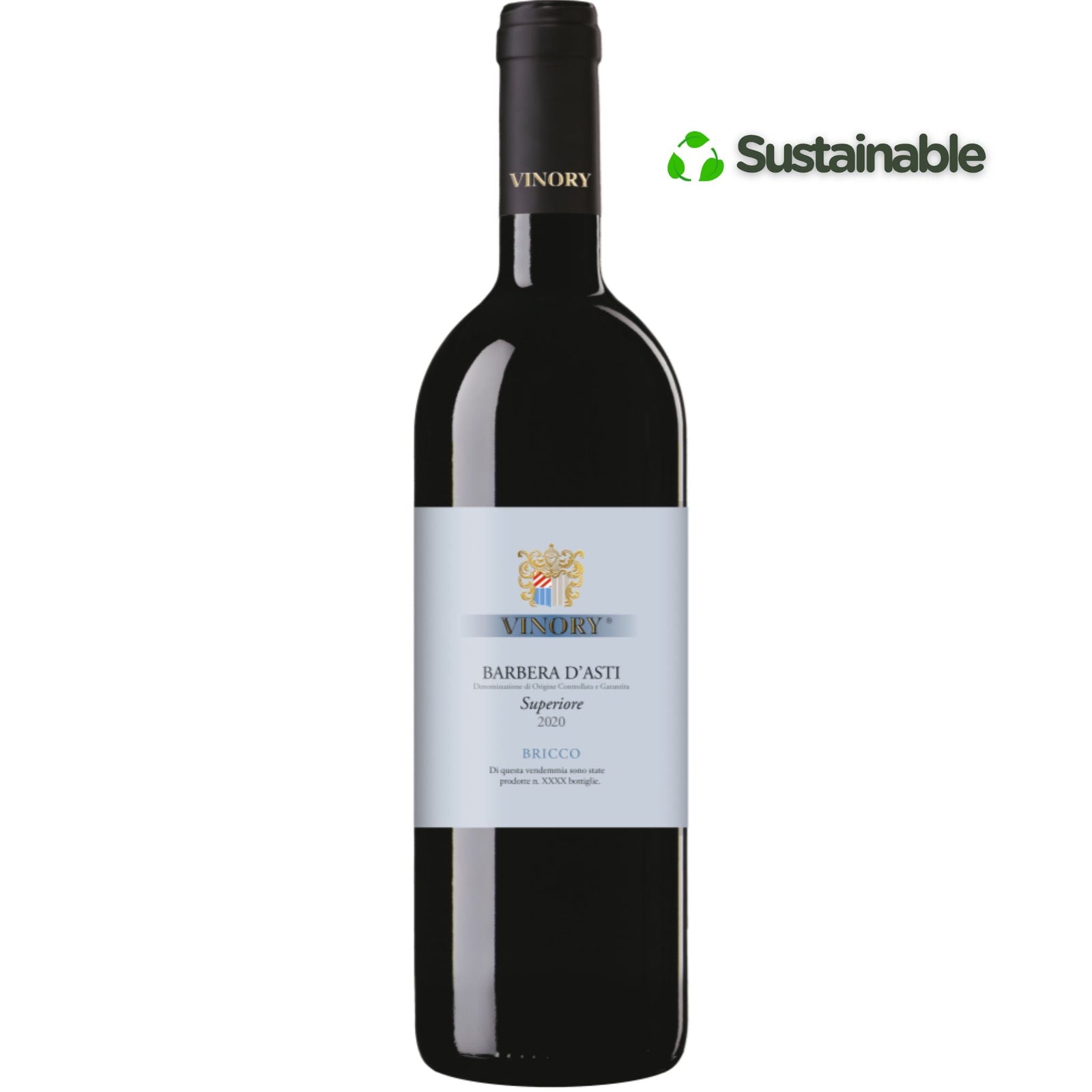Vinory Barbera D'Asti Superiore Bricco Piemonte Italy - Grape & Bean