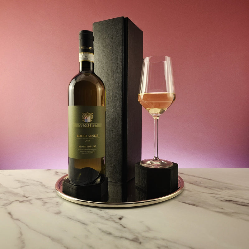 Vinory Piemonte Italian Roero Arneis White Wine Gift Pack - Grape & Bean