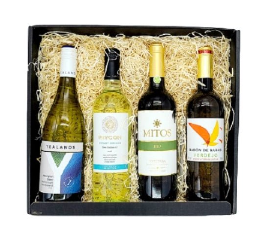 White Wine Lovers 4 Bottle Gift Pack - Grape & Bean